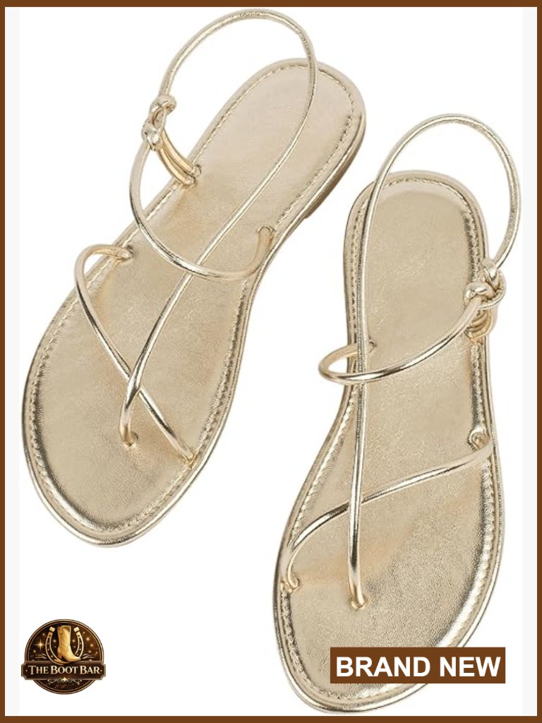Strappy Slingback Flat Sandals - Dressy Beach Vacation Slides
